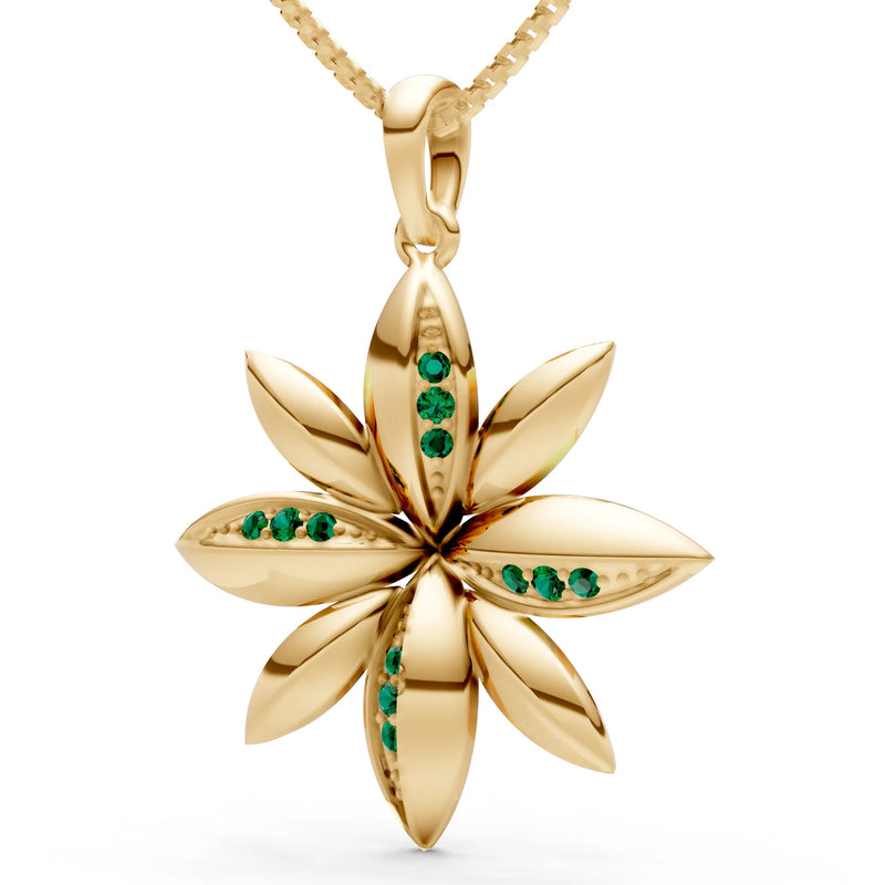 Star Multi Petal Sparkle Pendant