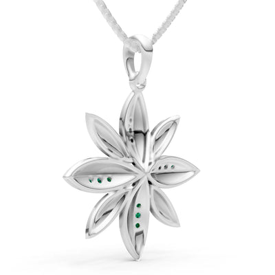 Emerald Petals Sparkle Pendant