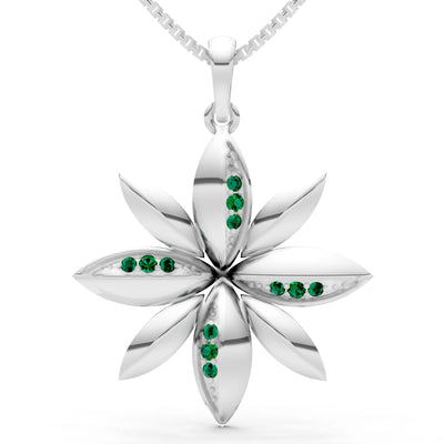 Emerald Petals Sparkle Pendant