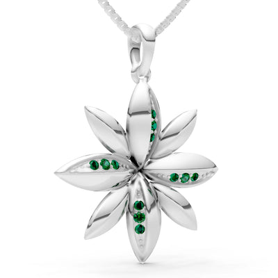 Emerald Petals Sparkle Pendant