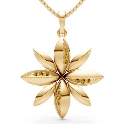 Star Multi Petal Sparkle Pendant