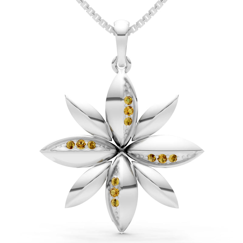 Star Multi Petal Sparkle Pendant