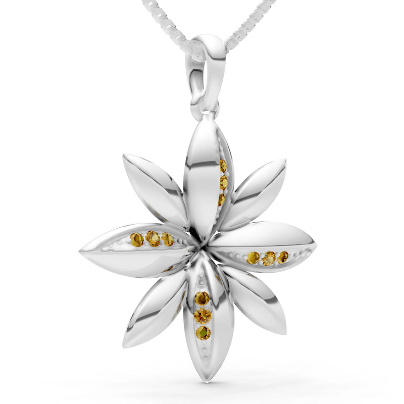 Star Multi Petal Sparkle Pendant