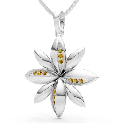 Star Multi Petal Sparkle Pendant