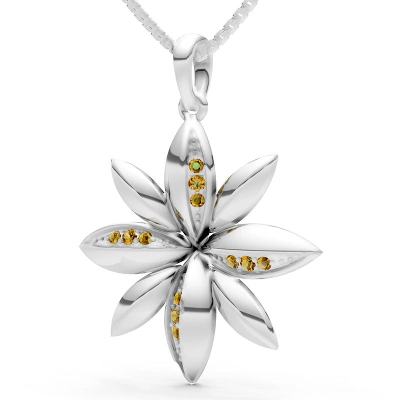 Star Multi Petal Sparkle Pendant