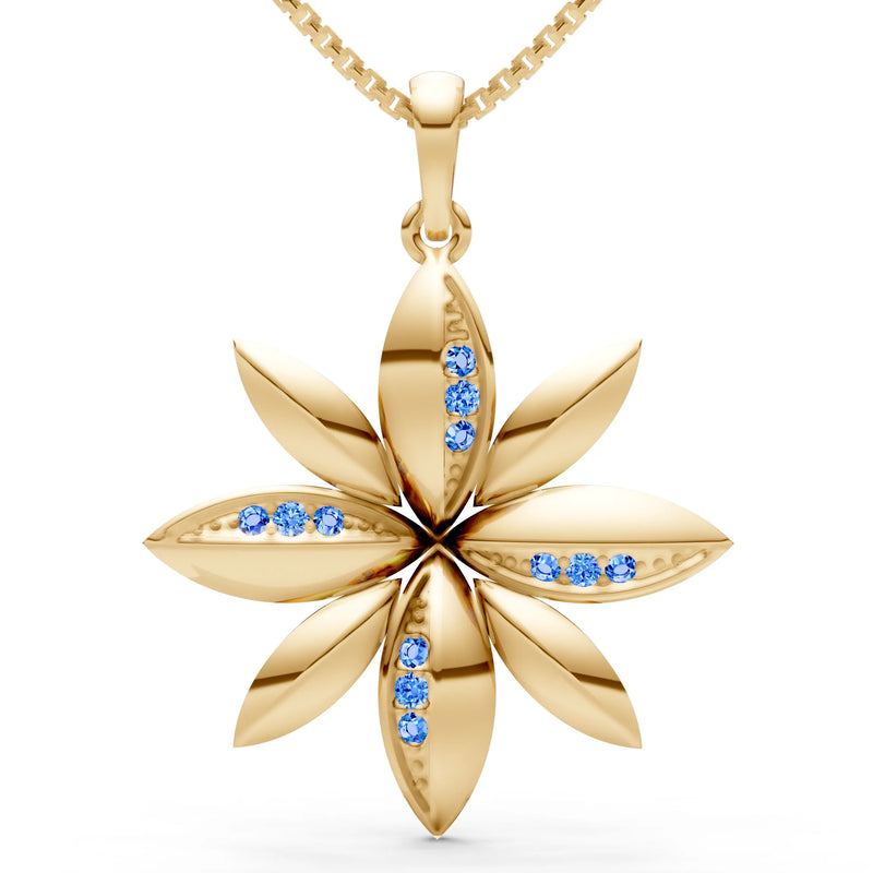 Star Multi Petal Sparkle Pendant
