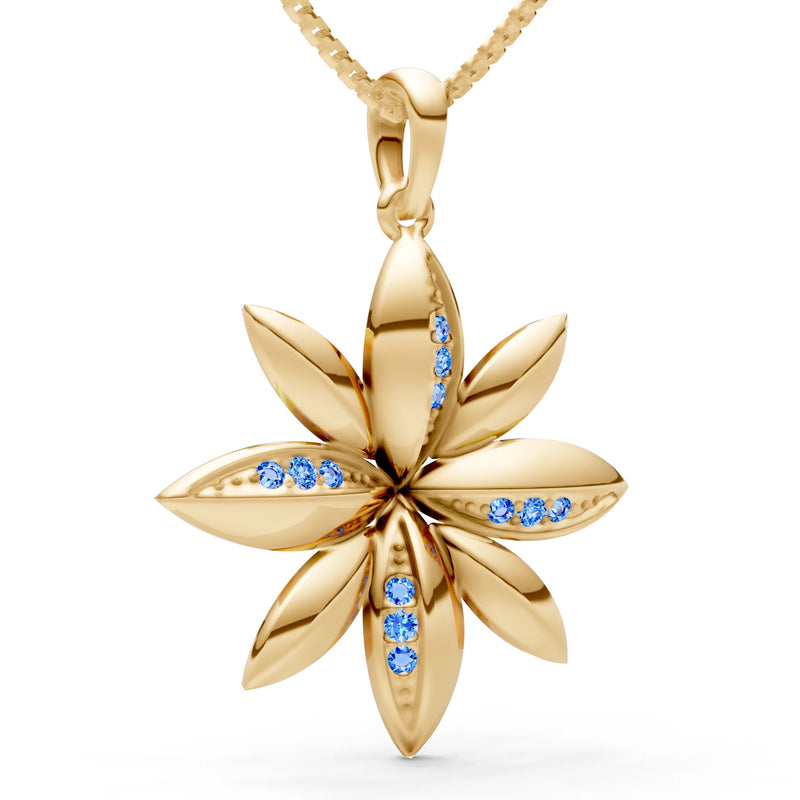 Star Multi Petal Sparkle Pendant