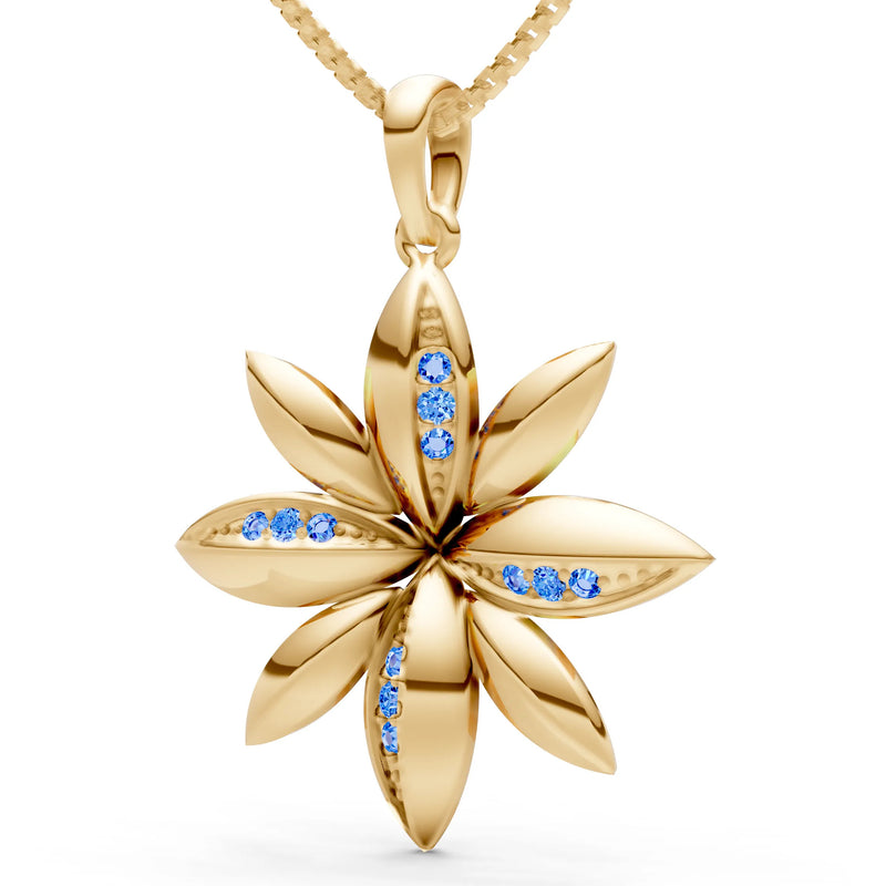 Star Multi Petal Sparkle Pendant