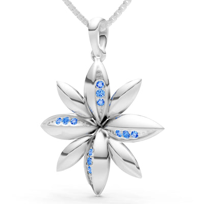 Star Multi Petal Sparkle Pendant