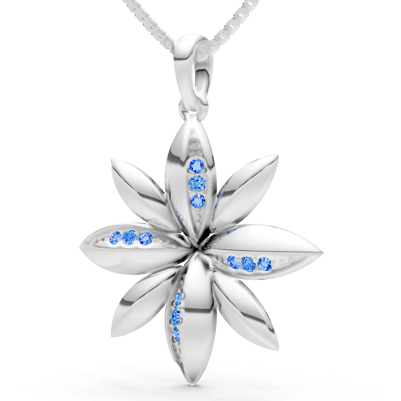 Star Multi Petal Sparkle Pendant