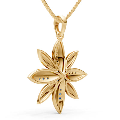 London Blue Topaz Star Multi Petal Sparkle Pendant