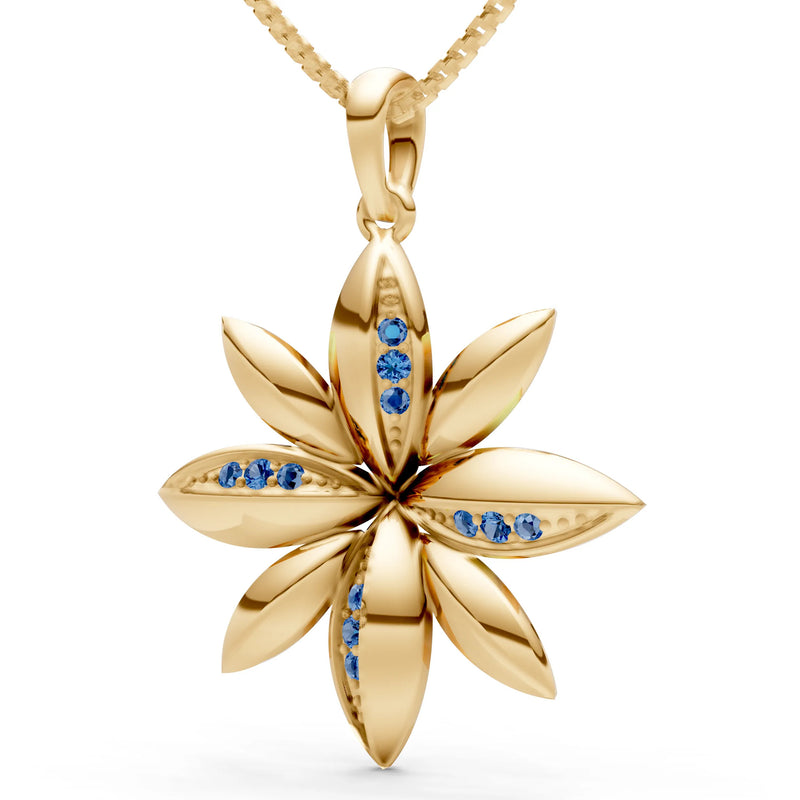 Star Multi Petal Sparkle Pendant