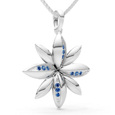 London Blue Topaz Star Multi Petal Sparkle Pendant