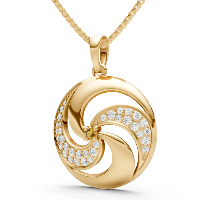 Citrine Galaxy Motion Luminous Pendant