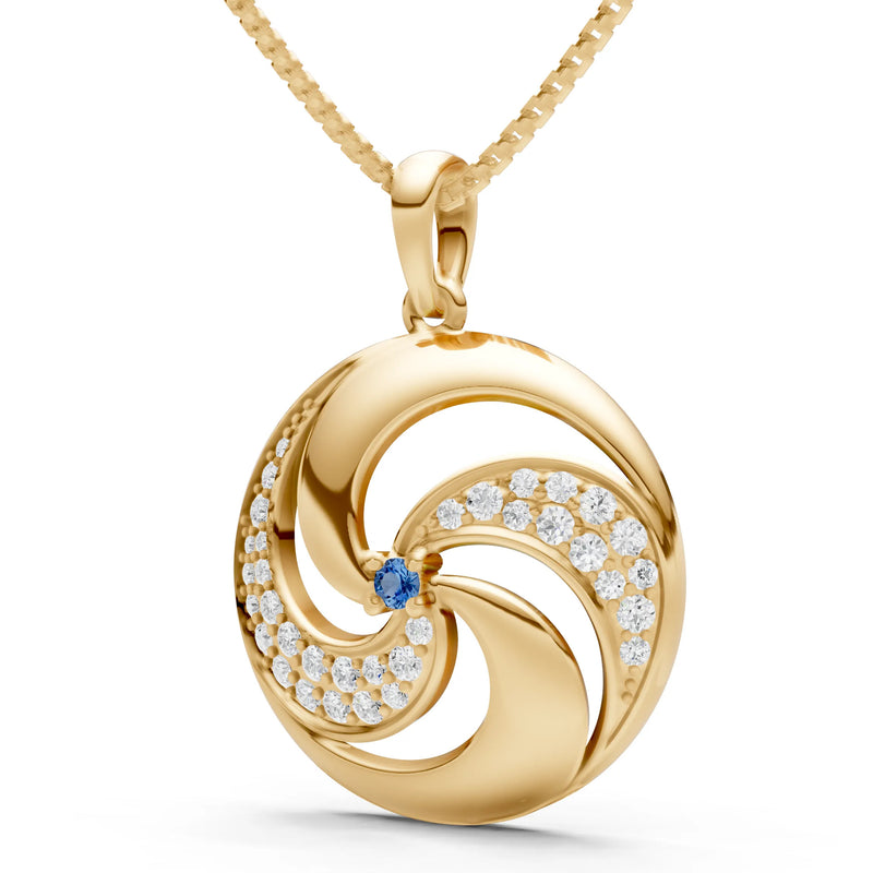 London Blue Topaz Galaxy Motion Luminous Pendant