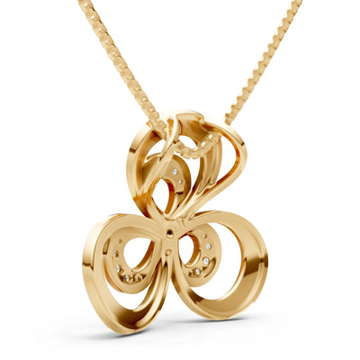 Emerald Three Petal Pendant