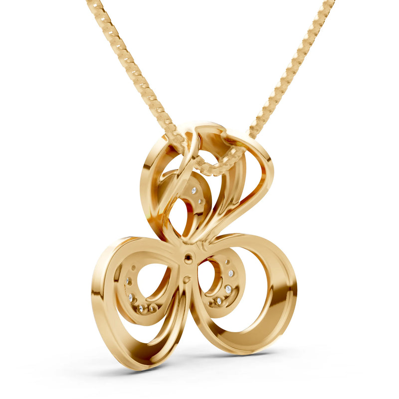 Emerald Three Petal Pendant