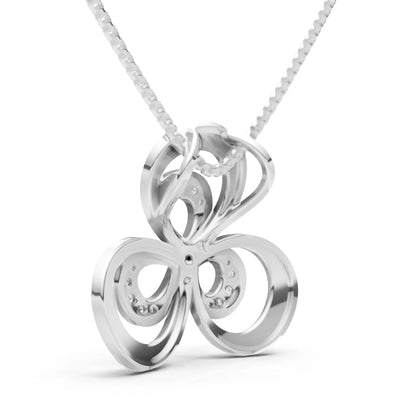 Emerald Three Petal Pendant