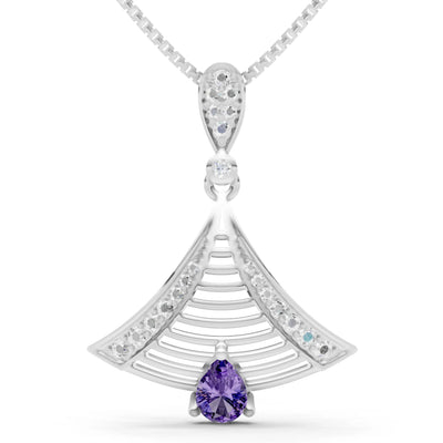 Fan Gemstone Pendant