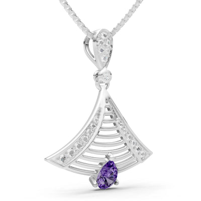 Fan Gemstone Pendant