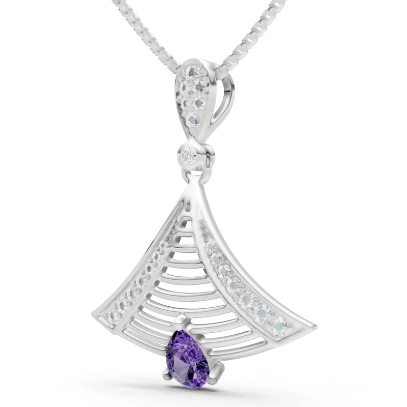 Fan Gemstone Pendant