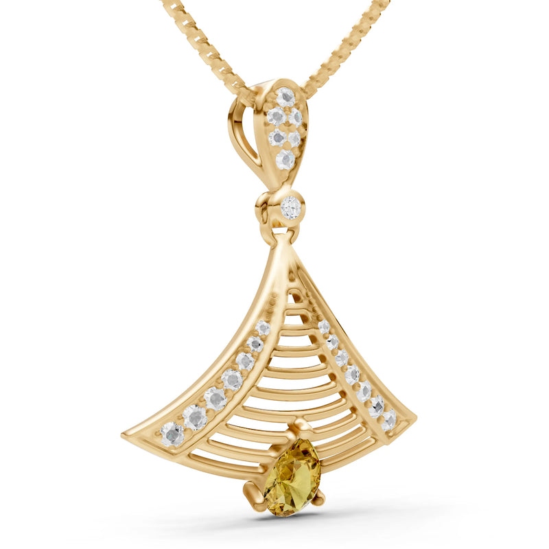 Fan Gemstone Pendant