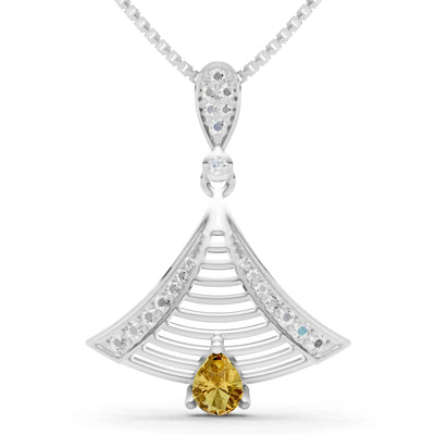 Fan Gemstone Pendant