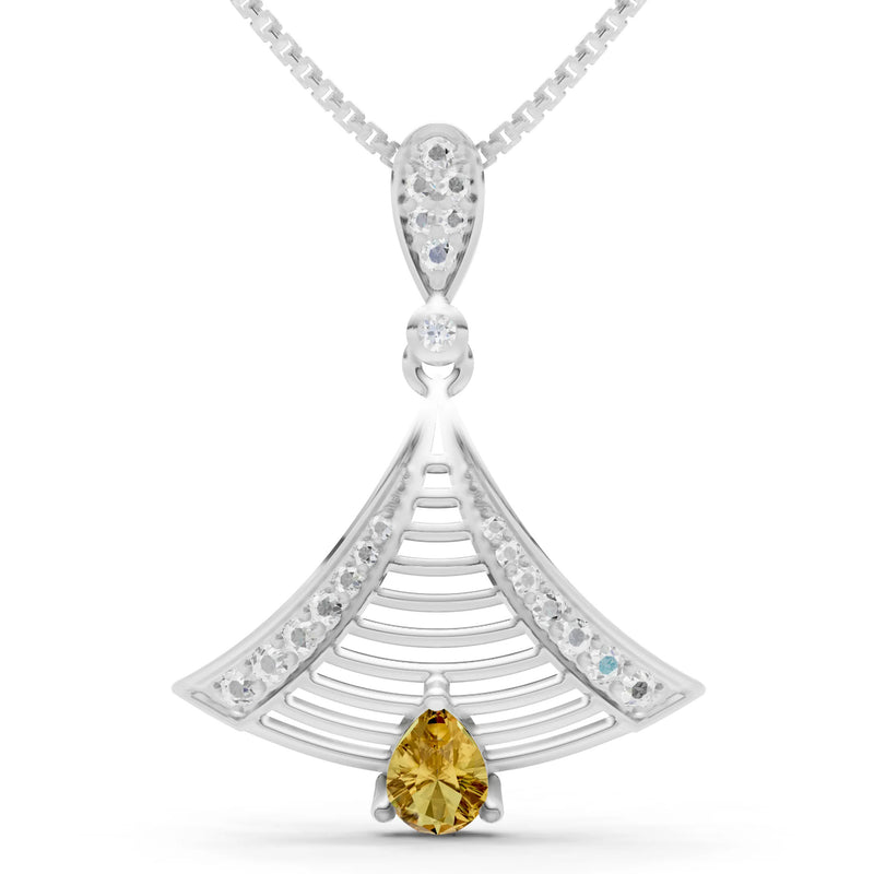 Fan Gemstone Pendant