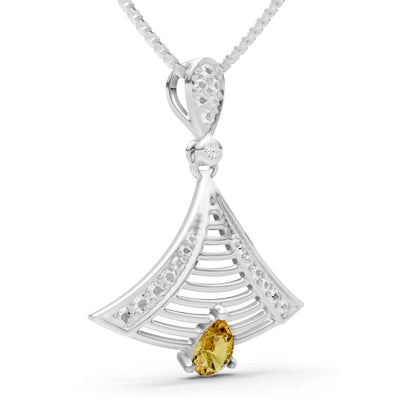 Fan Gemstone Pendant