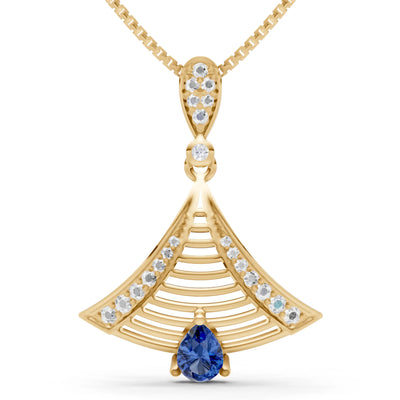 Fan Gemstone Pendant