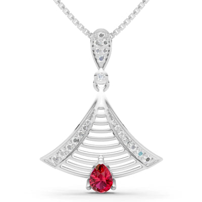 Fan Gemstone Pendant