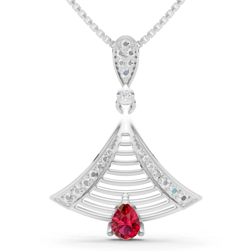 Fan Gemstone Pendant