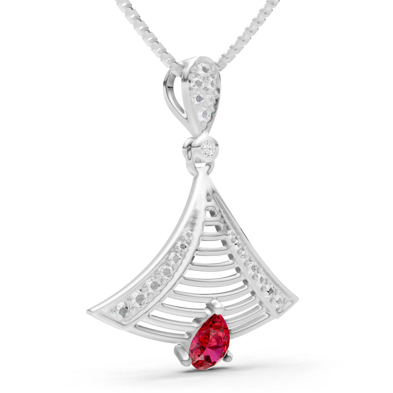 Fan Gemstone Pendant