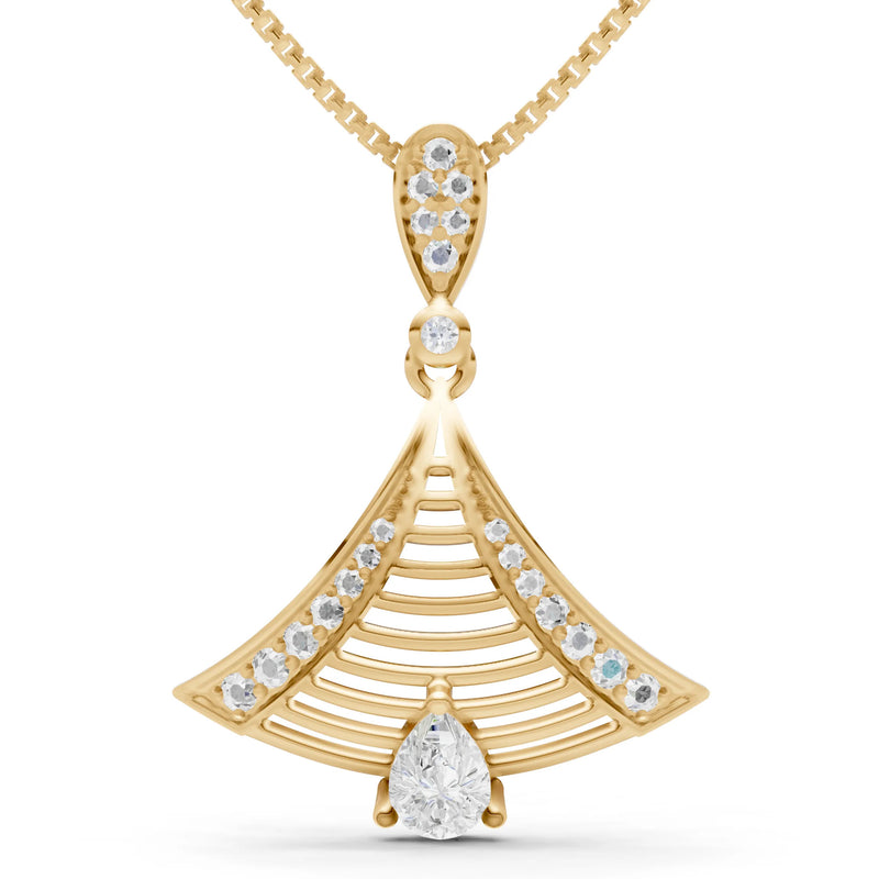 Fan Gemstone Pendant