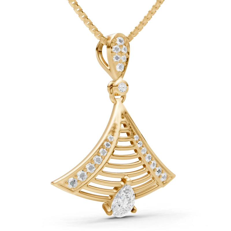 Fan Gemstone Pendant