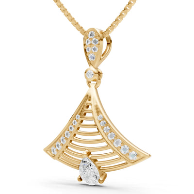 Fan Gemstone Pendant