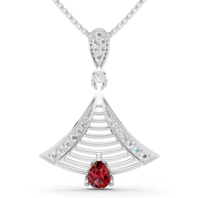 Fan Gemstone Pendant