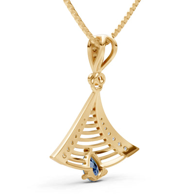 Fan Gemstone Pendant