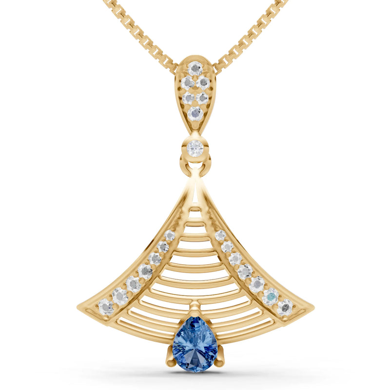 Fan Gemstone Pendant