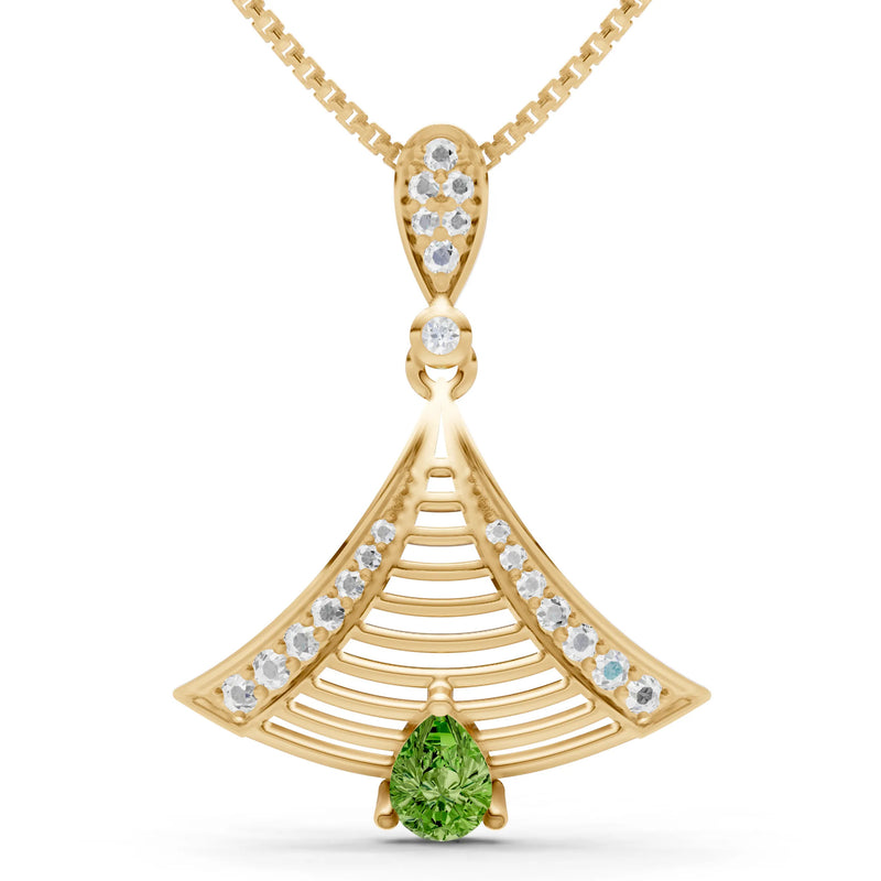 Fan Gemstone Pendant