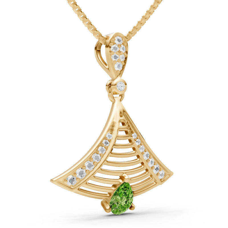 Fan Gemstone Pendant