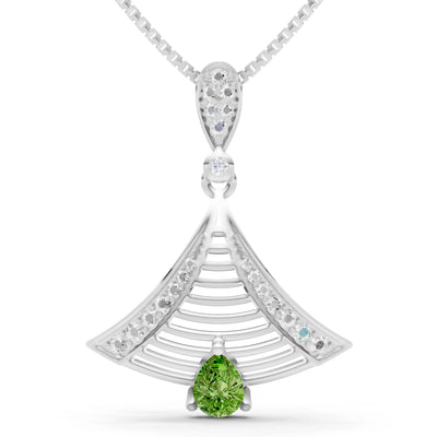 Fan Gemstone Pendant