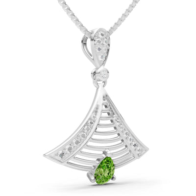 Fan Gemstone Pendant