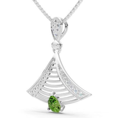 Fan Gemstone Pendant