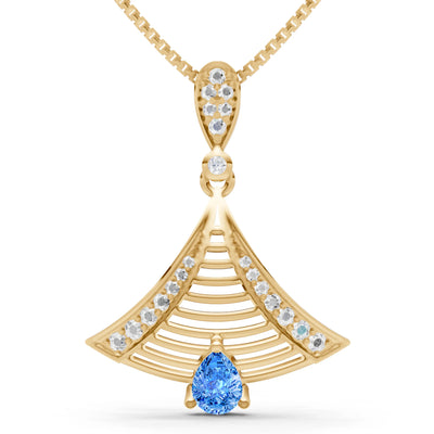 Fan Gemstone Pendant