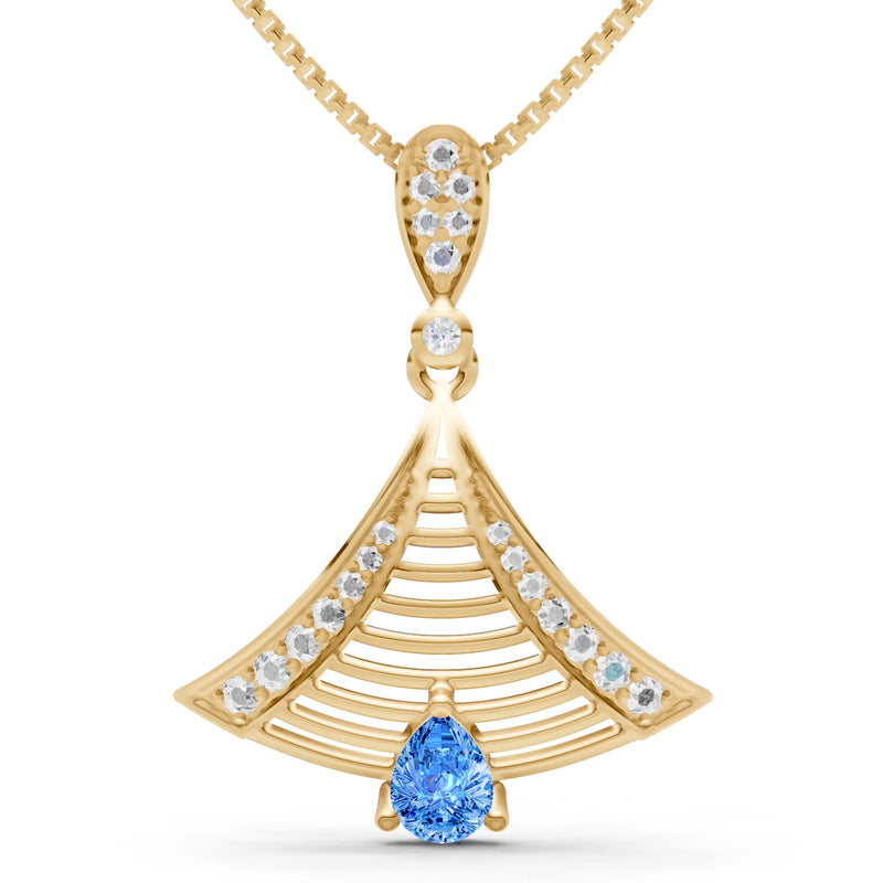 Fan Gemstone Pendant