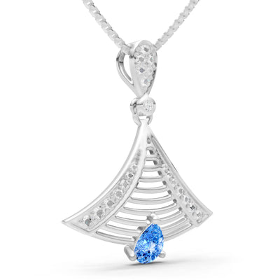 Fan Gemstone Pendant