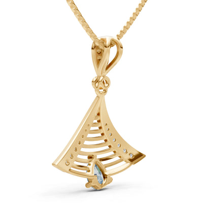 Fan Gemstone Pendant