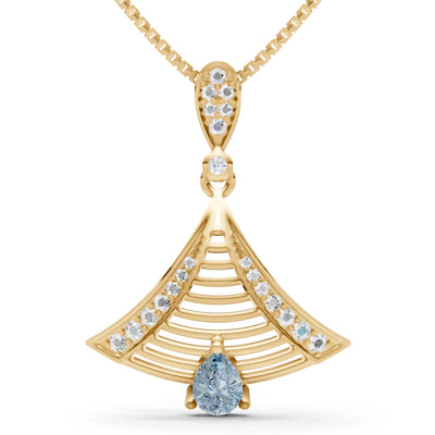 Fan Gemstone Pendant