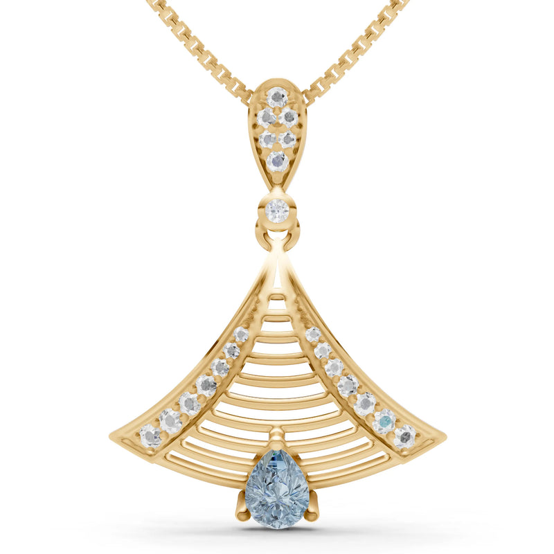 Fan Gemstone Pendant